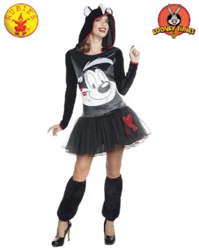 PEPE LE PEW HOODED TUTU DRESS, ADULT