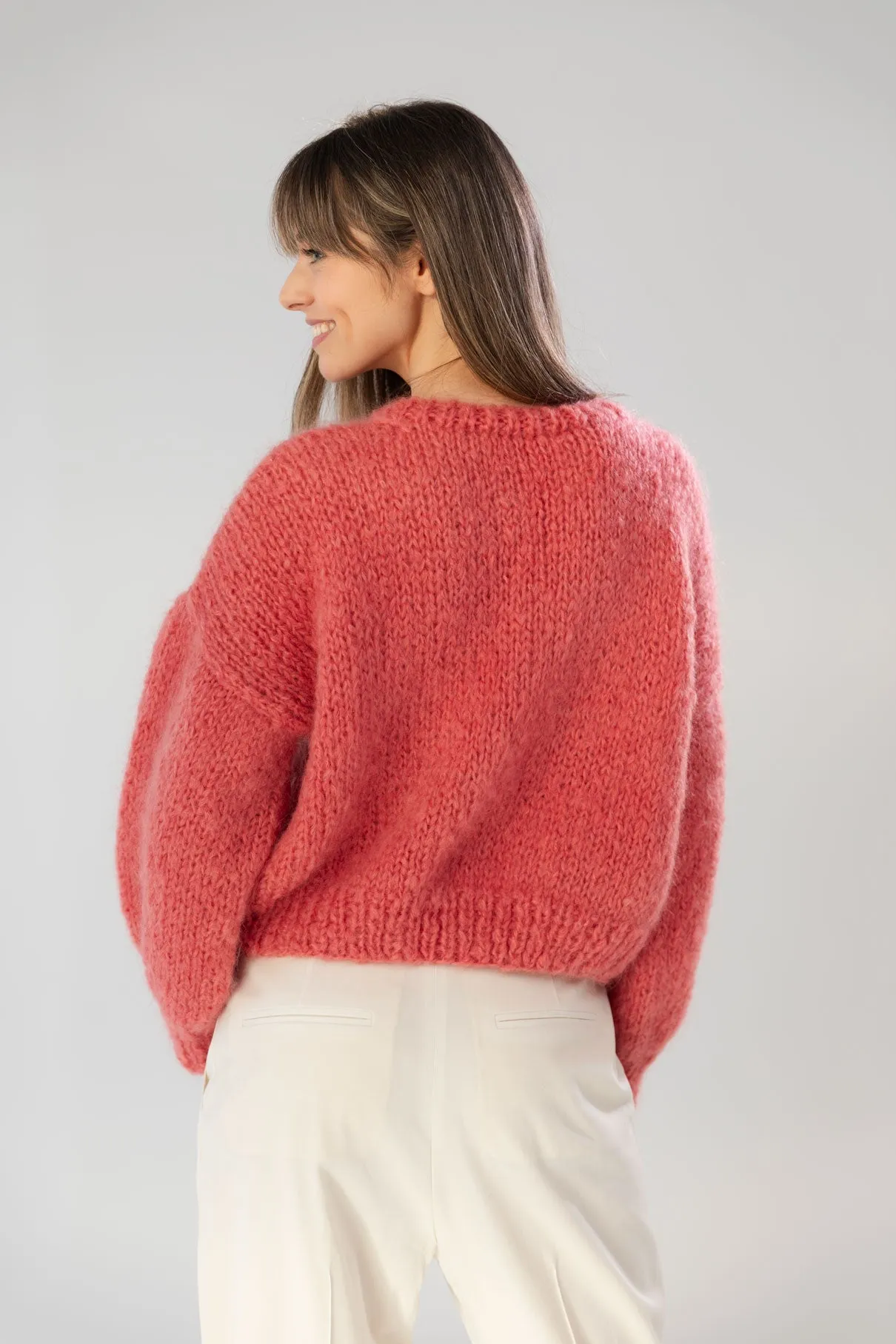 Pink Mohair and Organic Wool Sweater