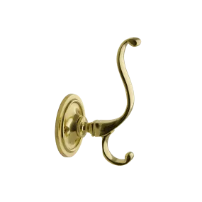 Plain Coat Hook in Unlacquered Brass