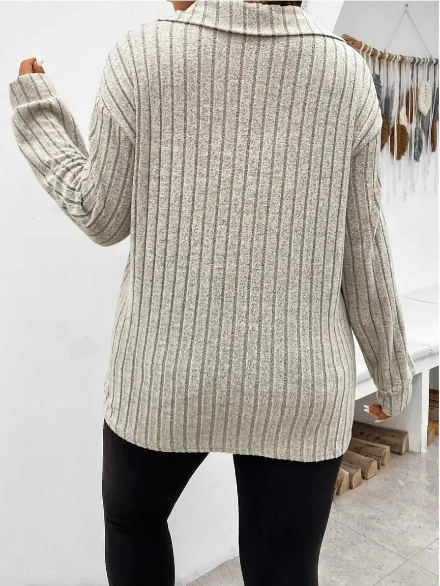 Polo Collar Long Sleeve T-Shirt