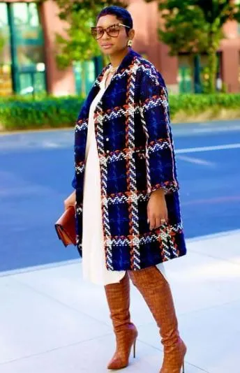 Pre Order:  Plaid Mid-Length Overcoat - @theestylishp