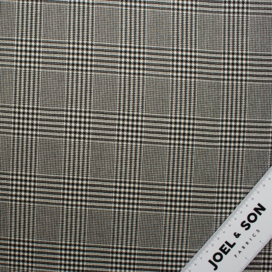 Prince of Wales Check Worsted Spun Cashmere