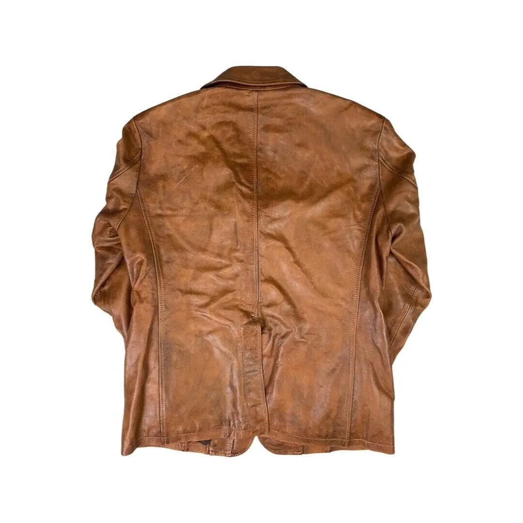 RARE BELSTAFF LEATHER DOUGLAS BLAZER MOTORCYCLE JACKET  MALENOTTI GOLD LABEL XXX