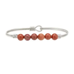 Red Jasper Energy Stone Bangle Bracelet for Self Confidence