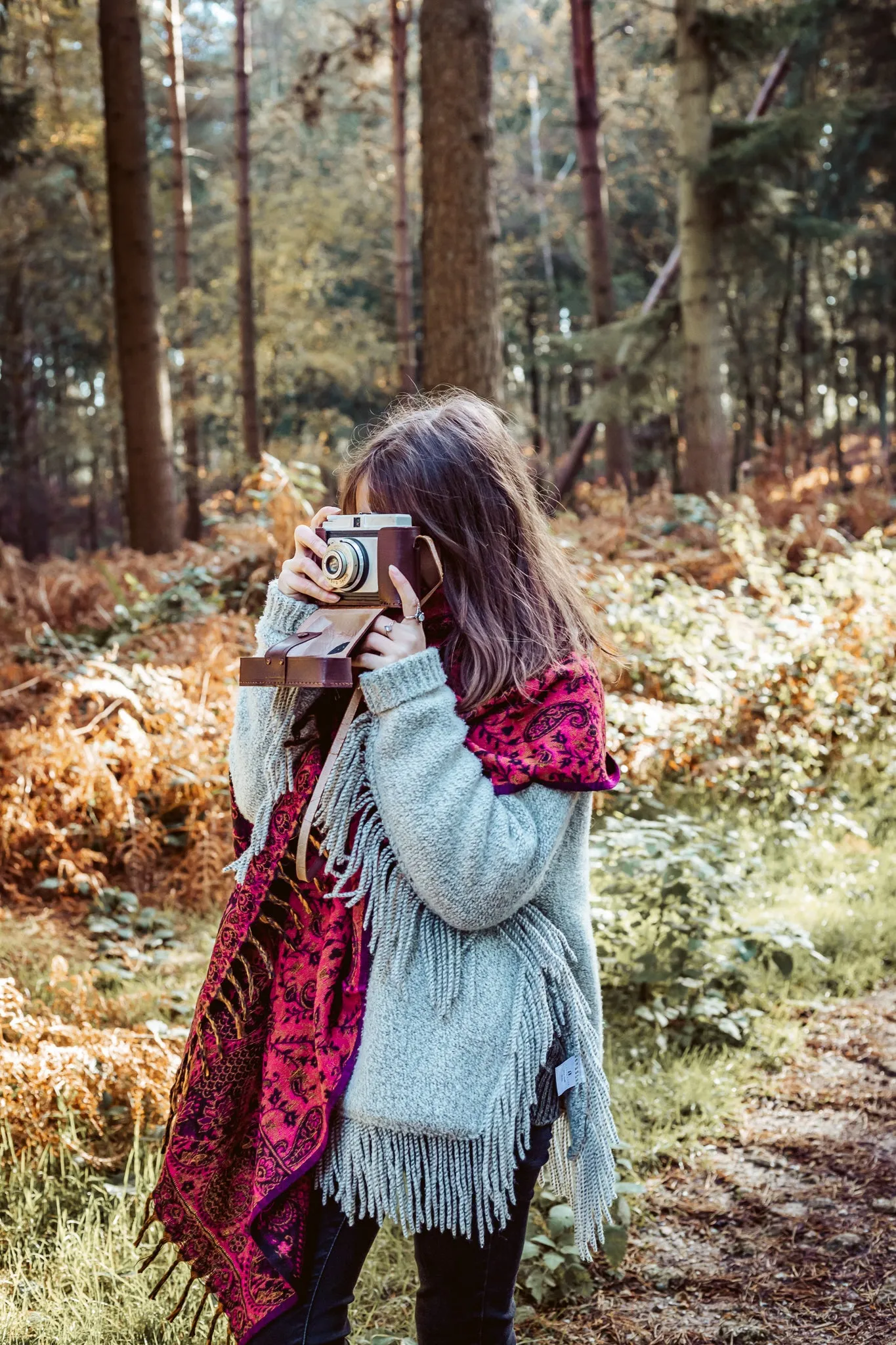 Red Paisley Blanket Scarf