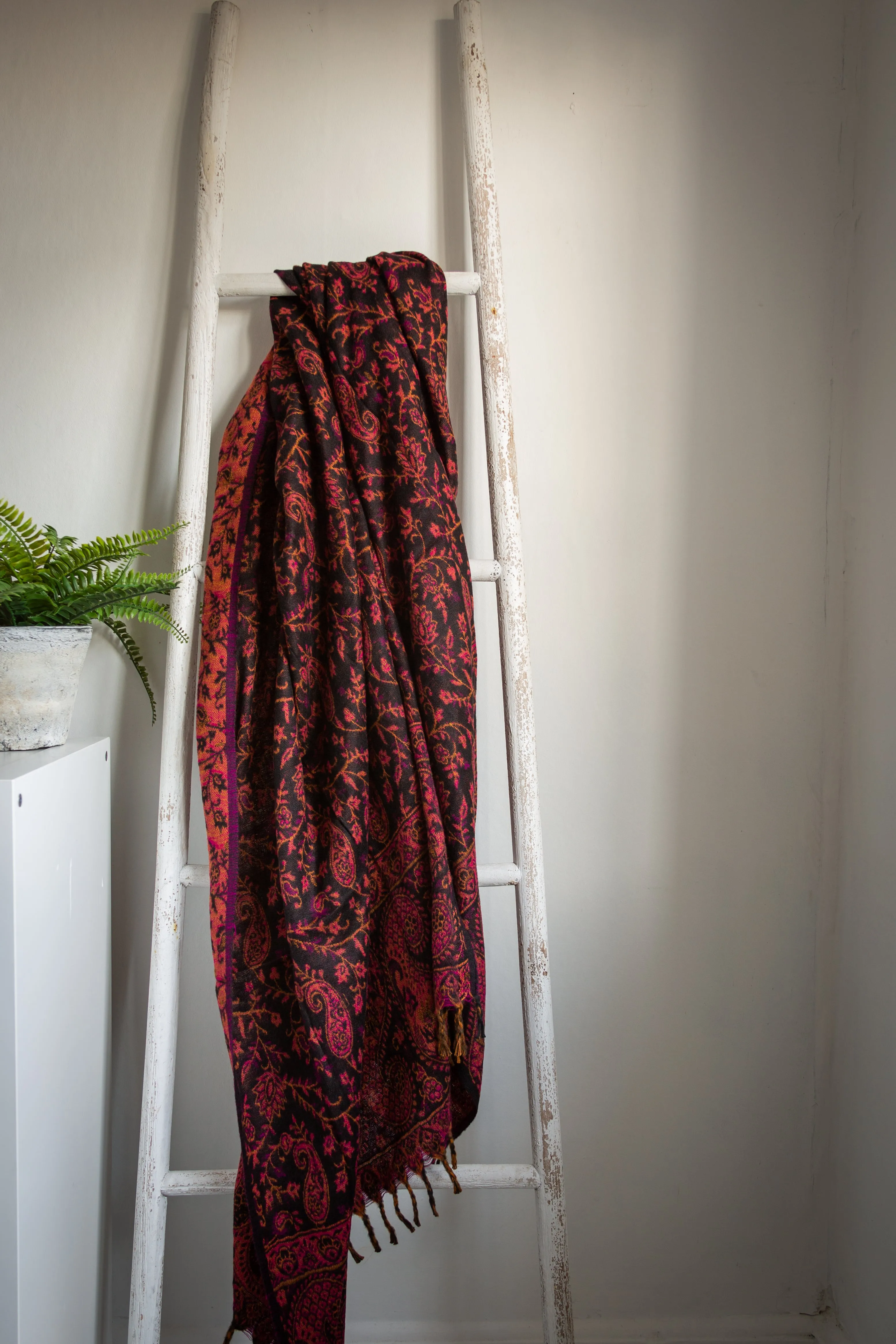 Red Paisley Blanket Scarf