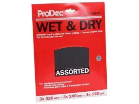 Rodo 10 Pack Assorted Wet And Dry Sandpaper (50110056)