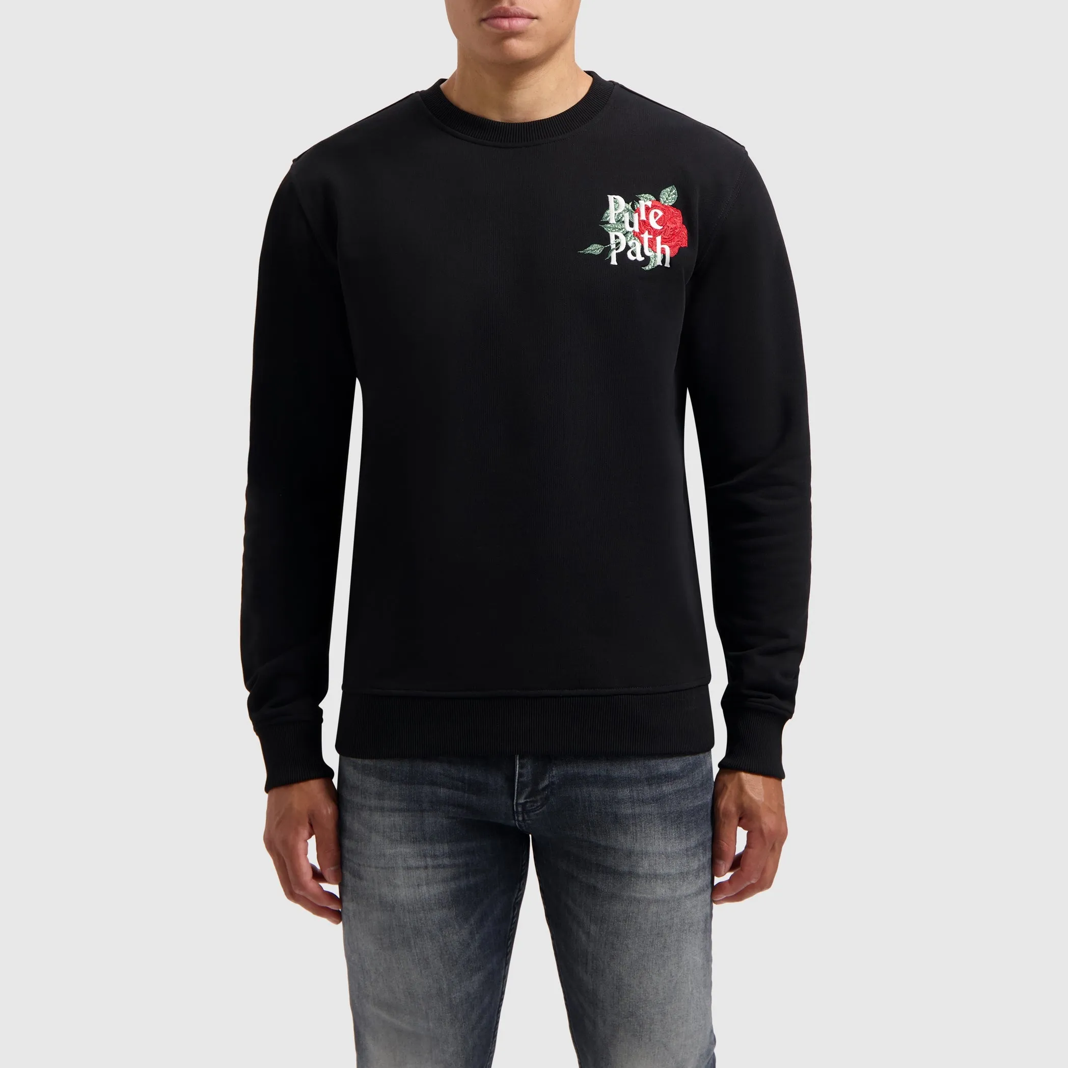 Single Rose Sweater | Black