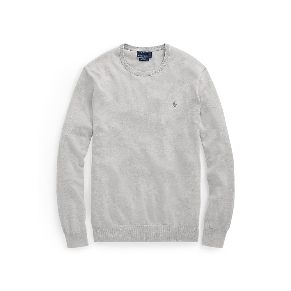 Slim Fit Cotton Sweater - Heather