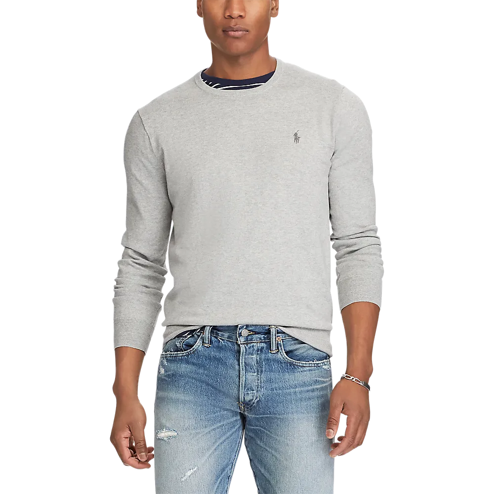 Slim Fit Cotton Sweater - Heather