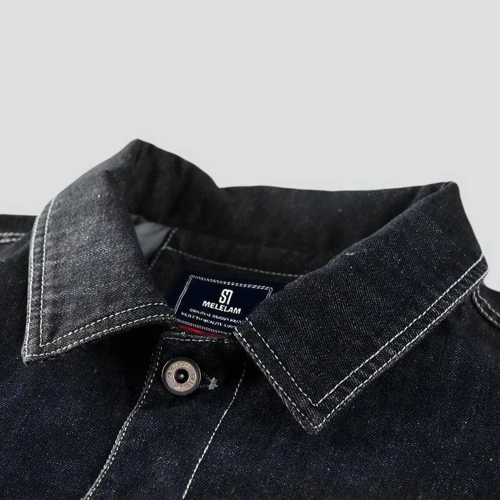 Slim men's jean jacket