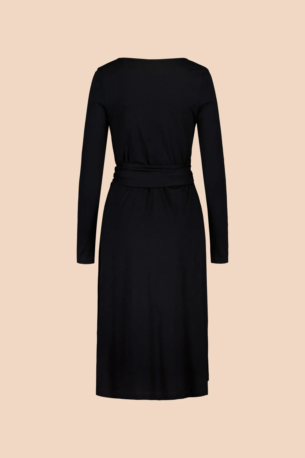 Soft Wrap Dress Black