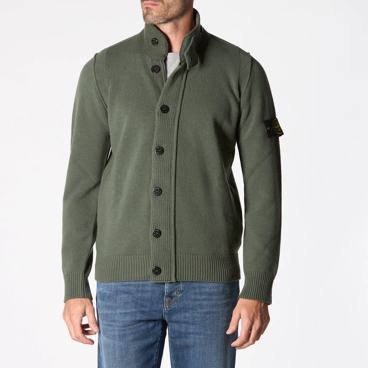 STONE ISLAND CARDIGAN 8115547A3 V0059 GREEN