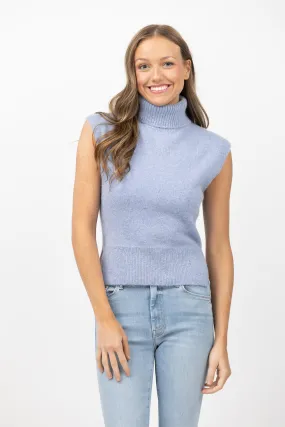 Tanya Taylor Aaron Sweater Vest in Slate Blue