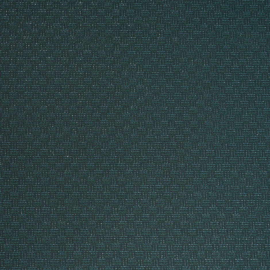 Teal Green Metallic Jacquard Woven Wool Suiting