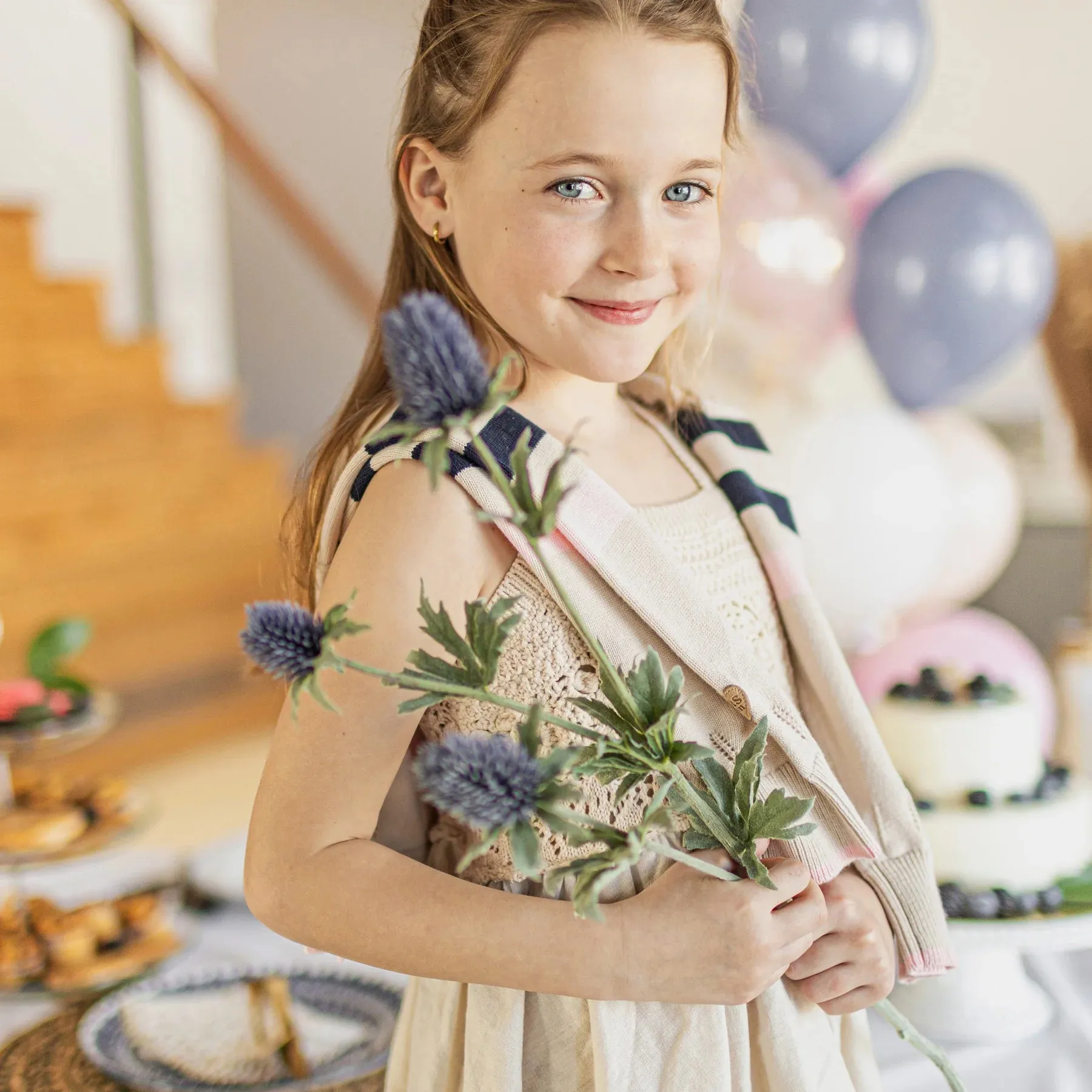 The Whitley Linen Crochet Tank Dress - KIDS