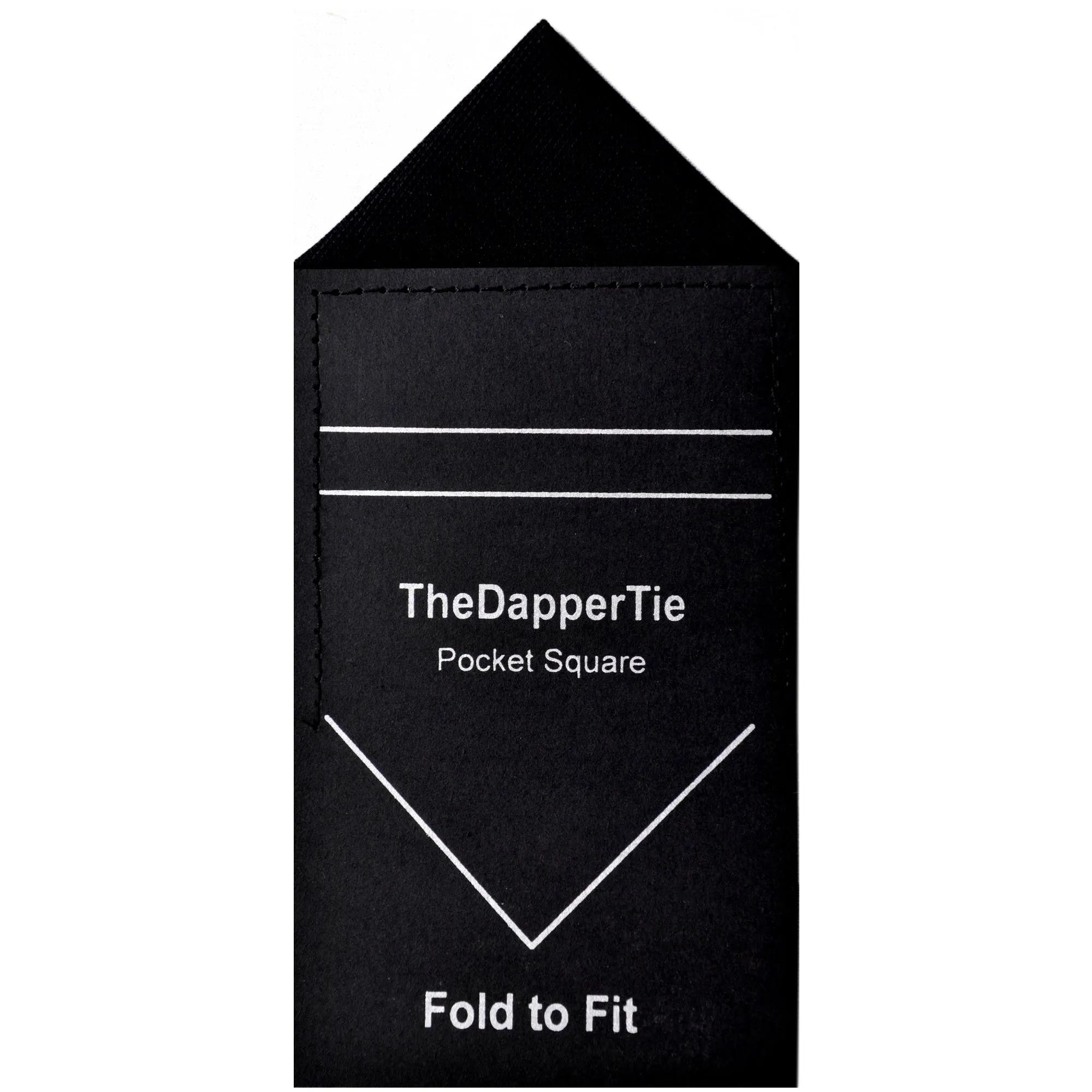 TheDapperTie - Men's Cotton Textured Triangle Pre Folded Pocket Square on Card