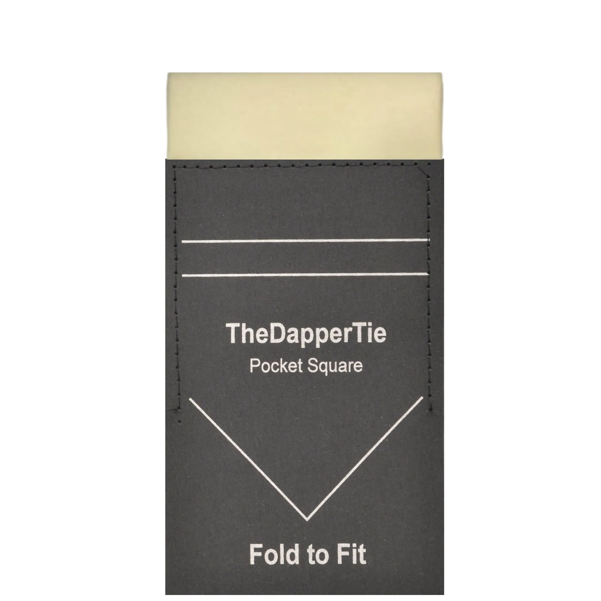 TheDapperTie - Men's Extra Thick Cotton Flat Pre Folded Pocket Square on Card