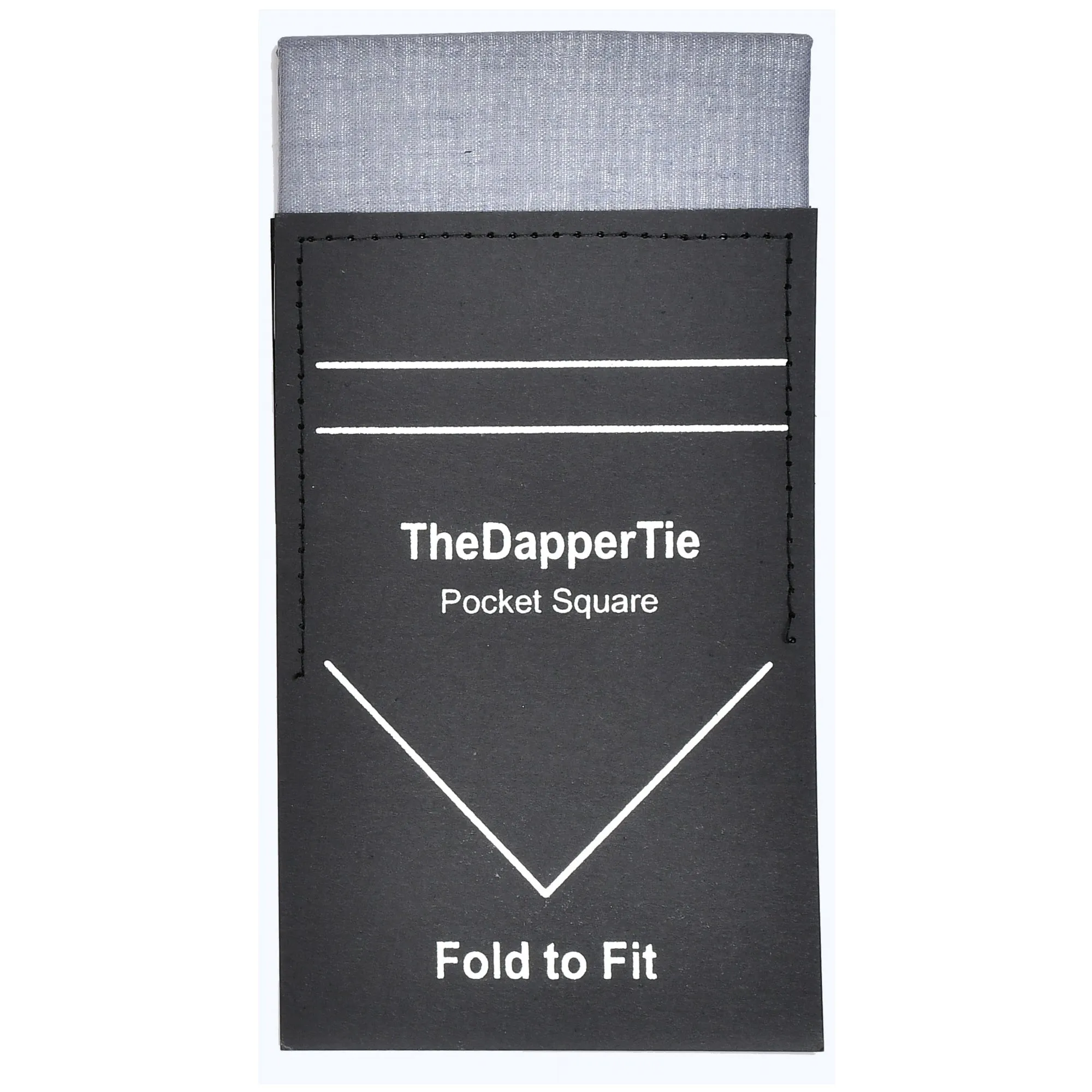 TheDapperTie - Men's Extra Thick Cotton Flat Pre Folded Pocket Square on Card