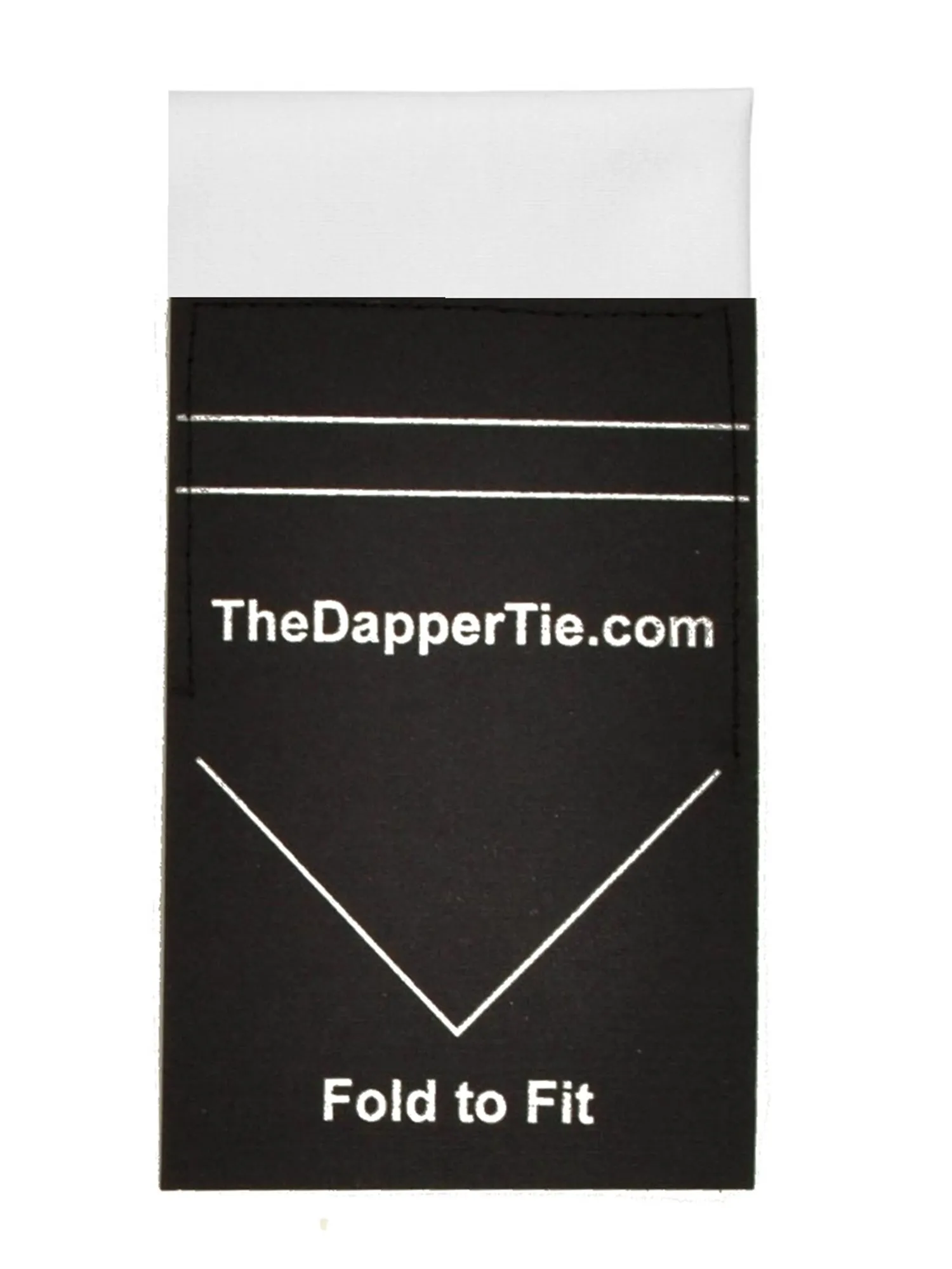 TheDapperTie - Men's Extra Thick Cotton Flat Pre Folded Pocket Square on Card