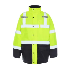 Utility Pro Hi Vis Contractor Teflon Jacket Class 3 Coat - Yellow - UHV1004