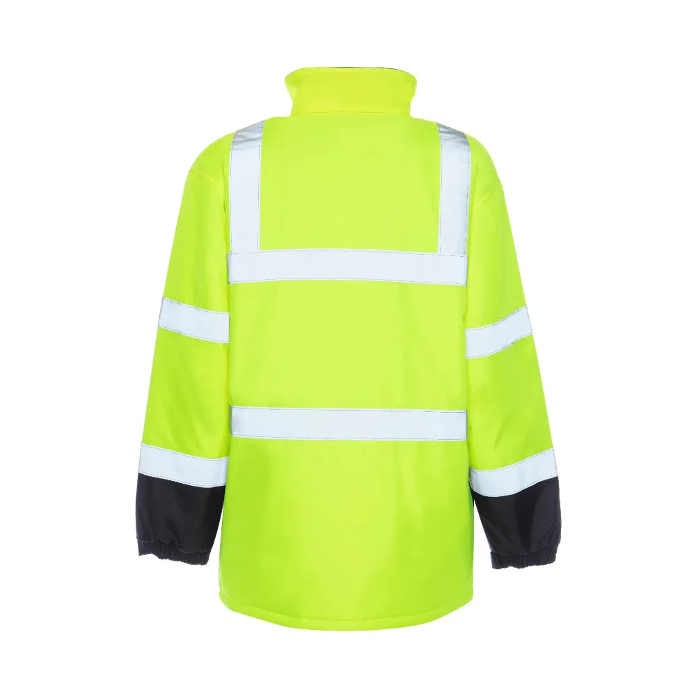 Utility Pro Hi Vis Contractor Teflon Jacket Class 3 Coat - Yellow - UHV1004