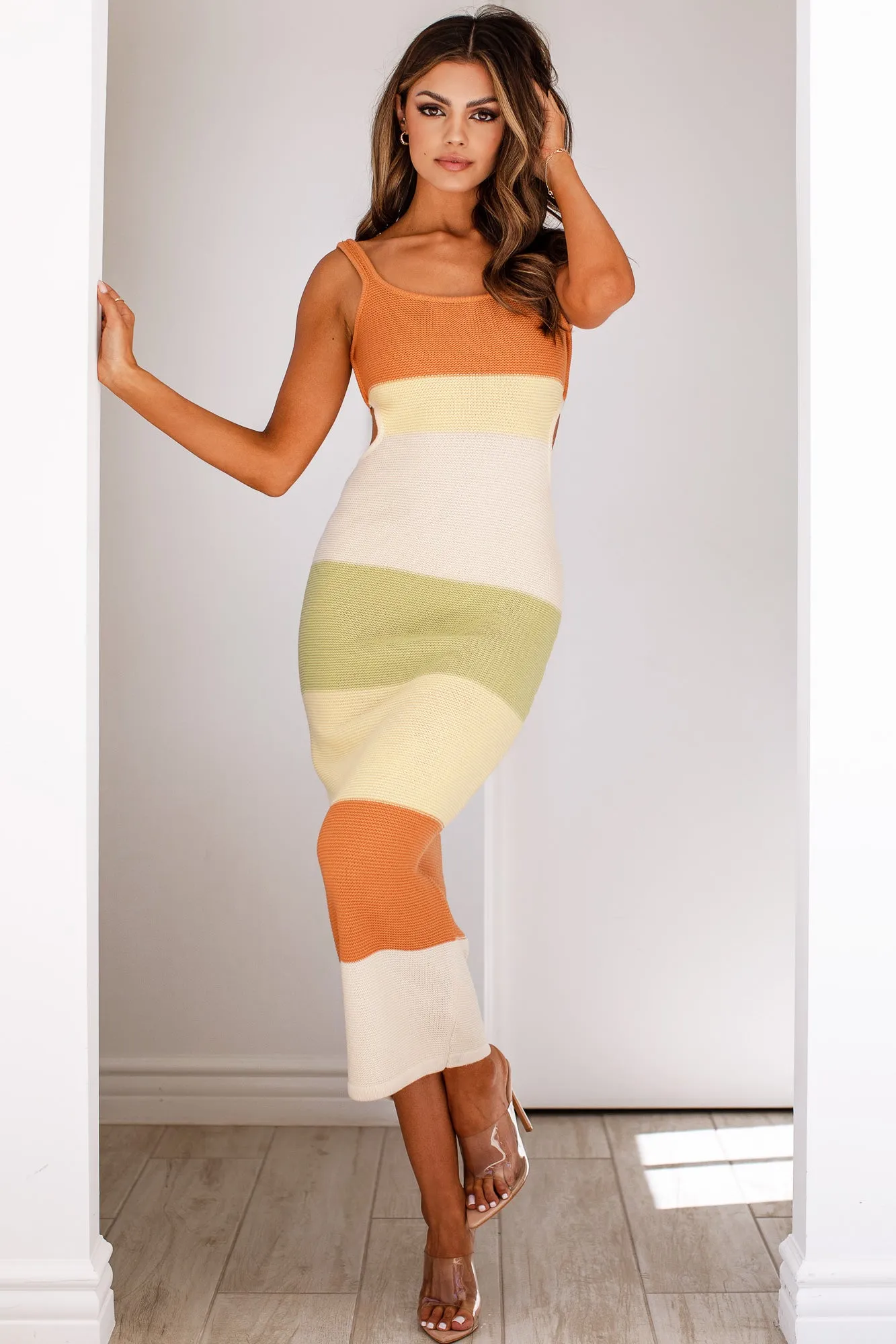 Valley Colorblock Midi Dress