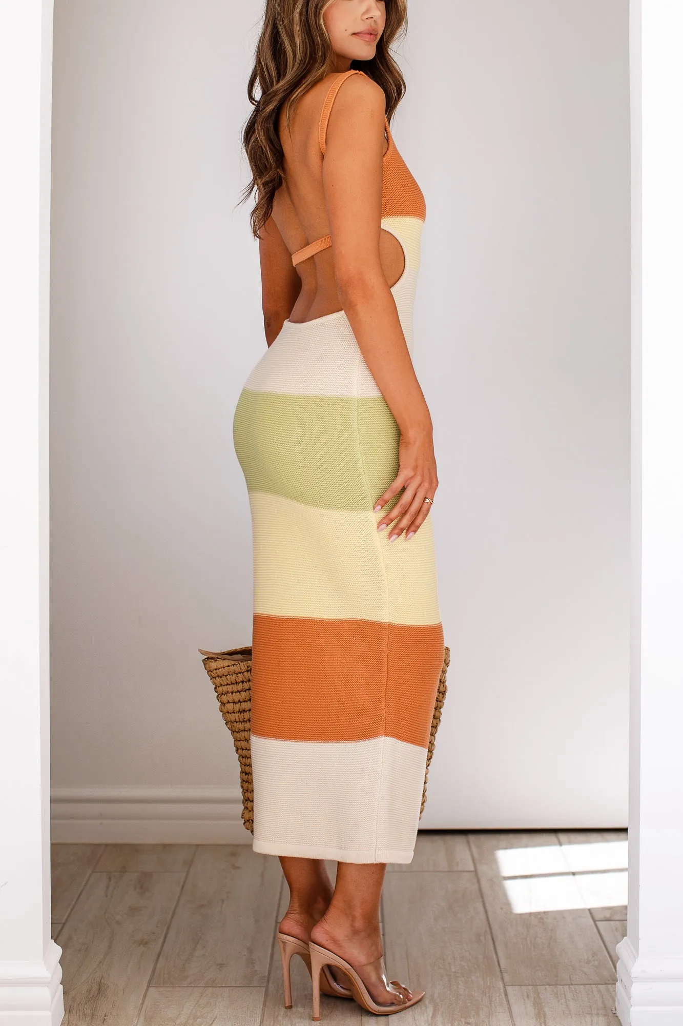 Valley Colorblock Midi Dress