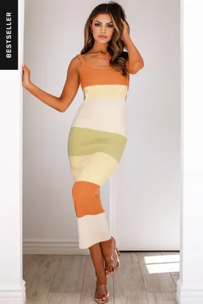 Valley Colorblock Midi Dress