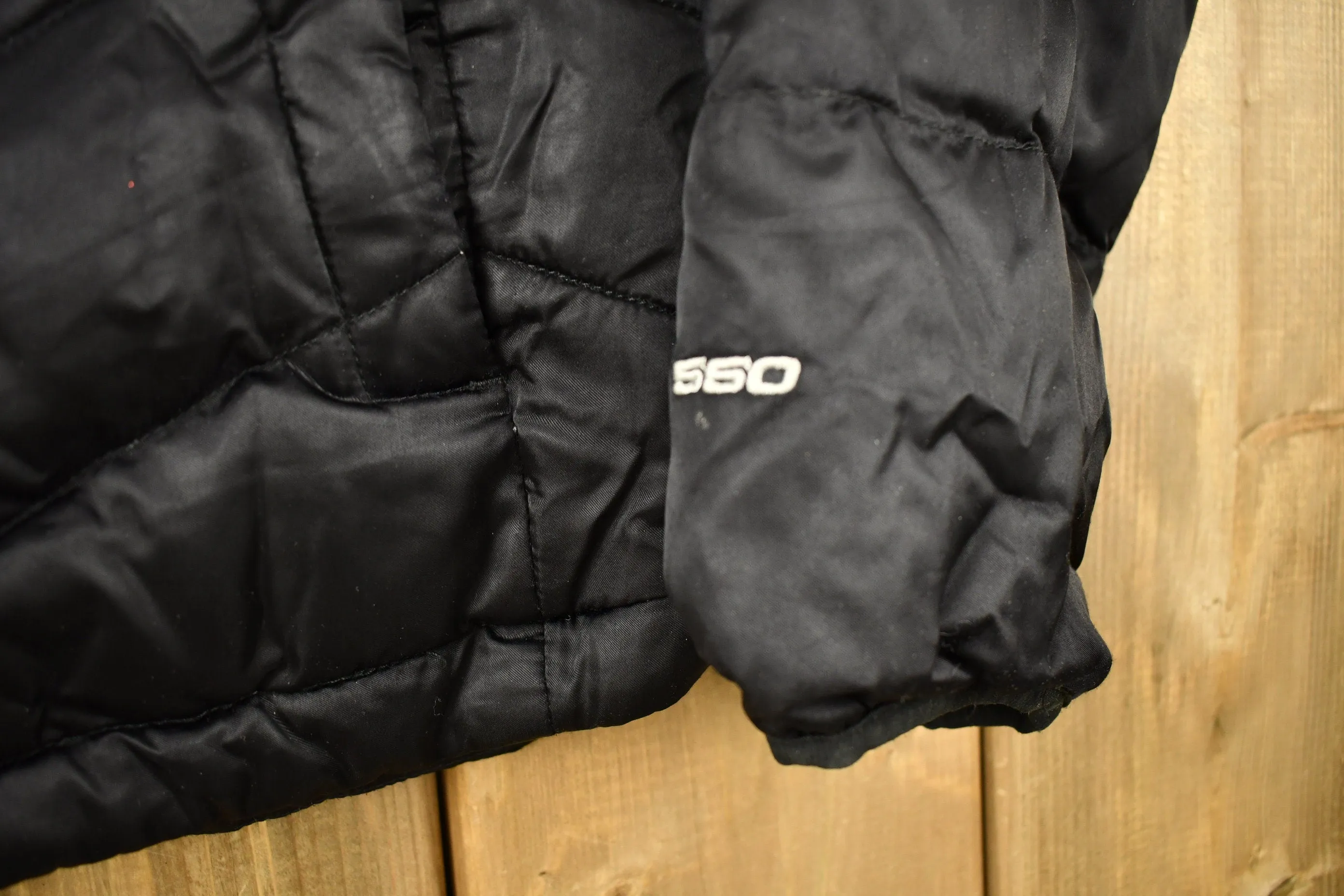 Vintage 1990s The North Face Women's 550 Black Puffer Jacket