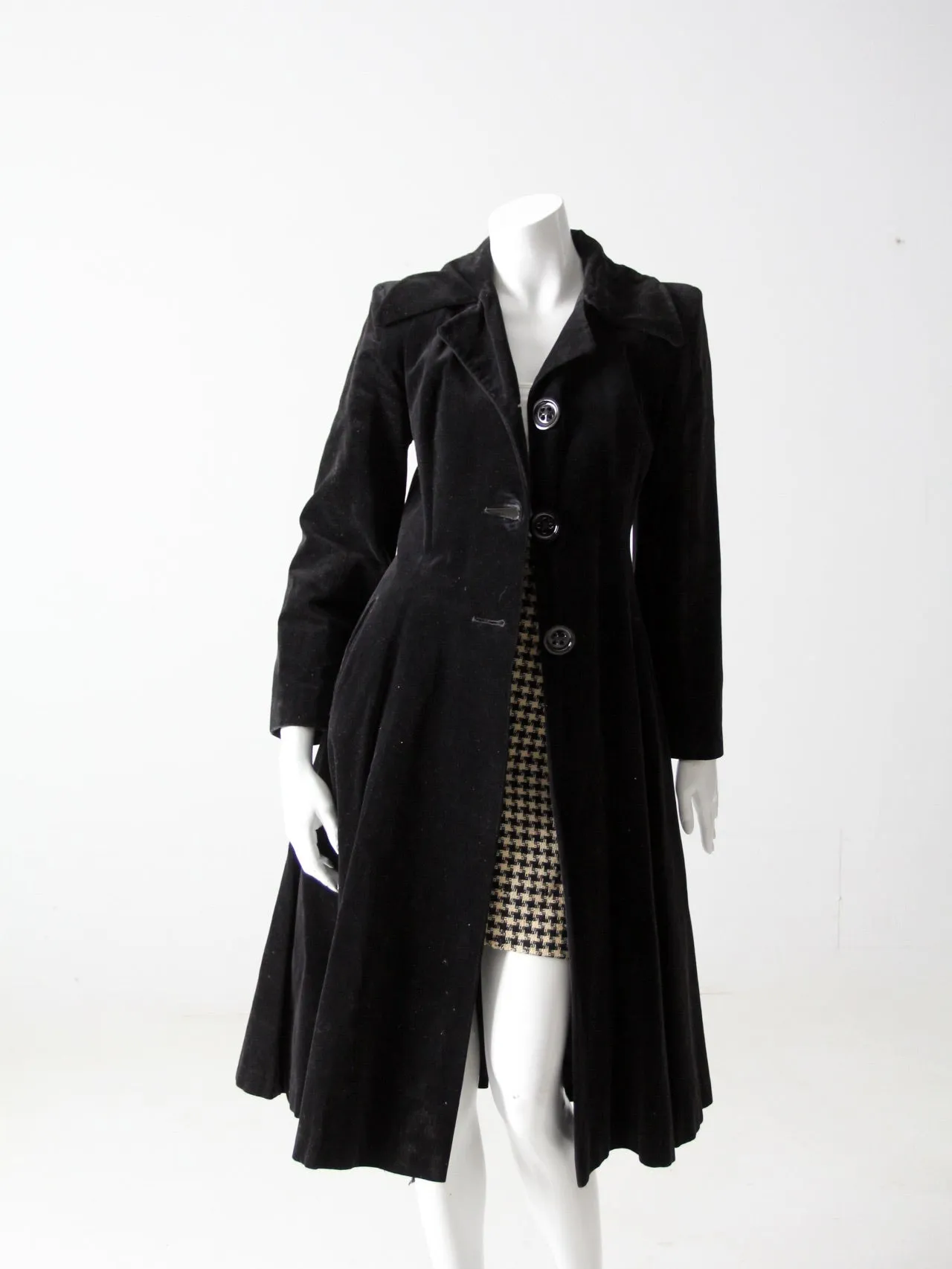 vintage 60s Stirling Cooper velvet overcoat