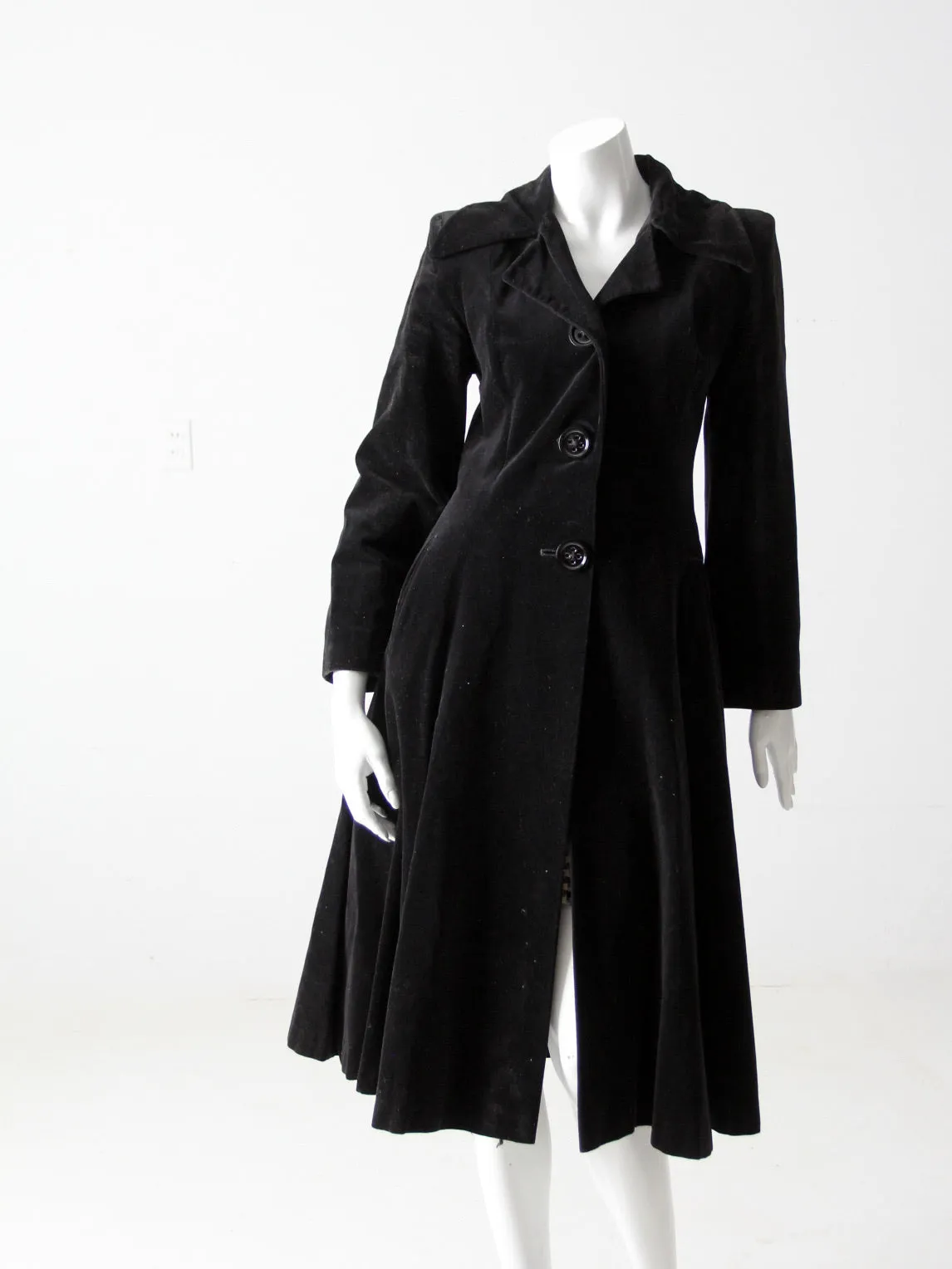 vintage 60s Stirling Cooper velvet overcoat