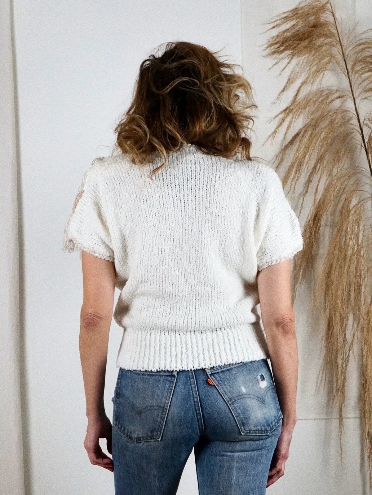 Vintage Looped Shag Vanilla Sweater