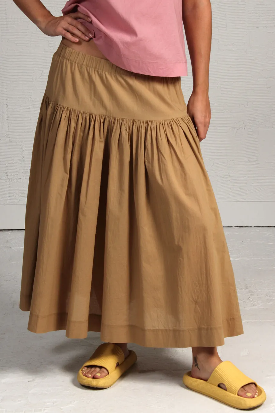 Voile Viv Skirt - coffee