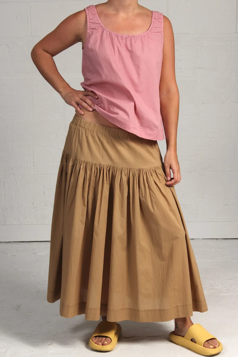 Voile Viv Skirt - coffee