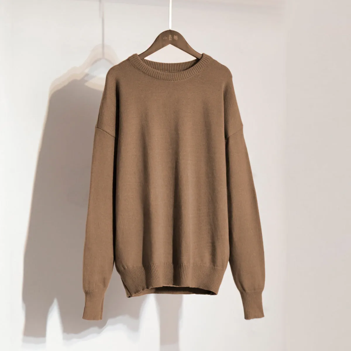 Wenkouban sweater outfits Elegant Solid Color Casual round Neck Sweater 2024 Autumn and Winter