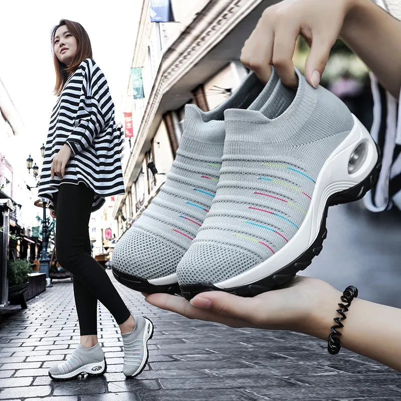 Women's air cushion joker breathable lightweight leisure sneakers