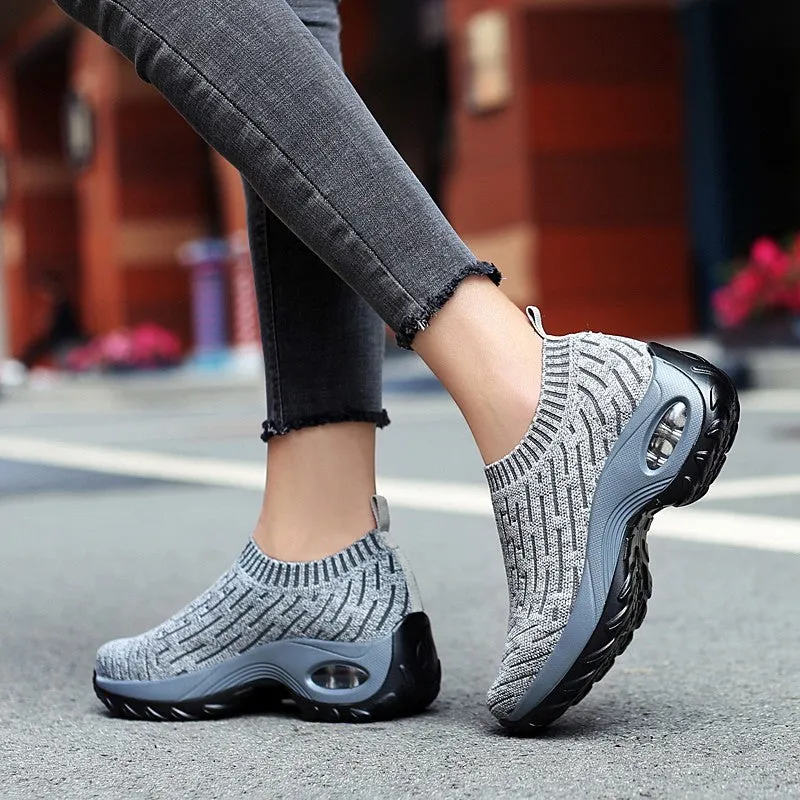 Women's Breathable Air Cushion Leisure Shock Sneakers Rubber