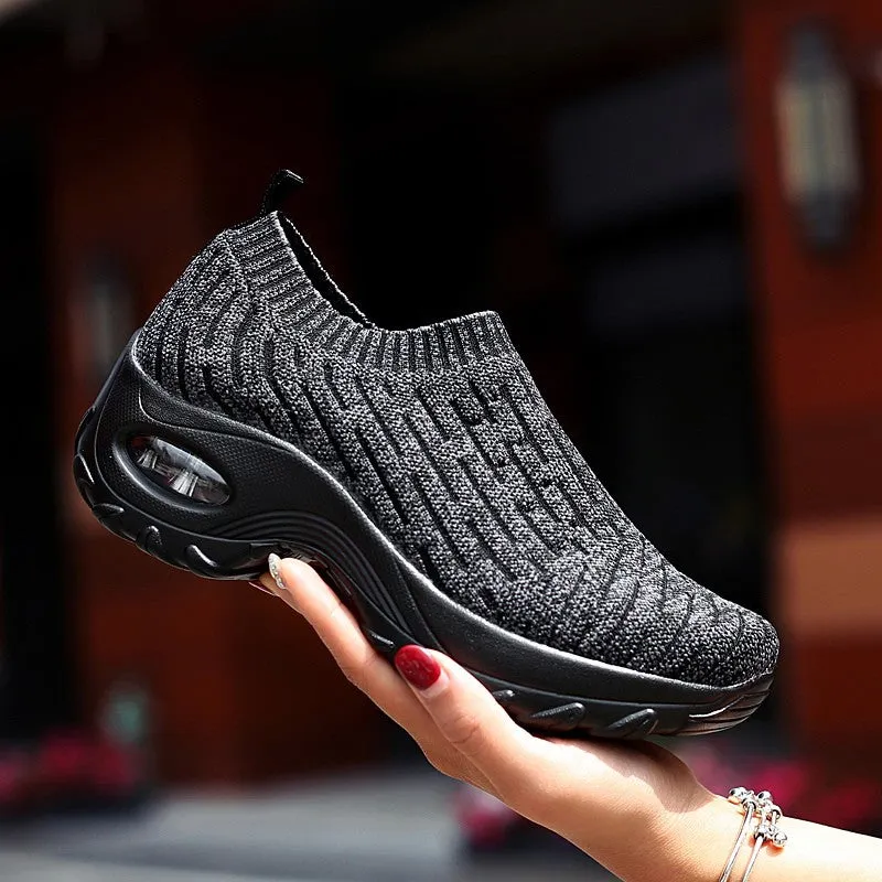 Women's Breathable Air Cushion Leisure Shock Sneakers Rubber