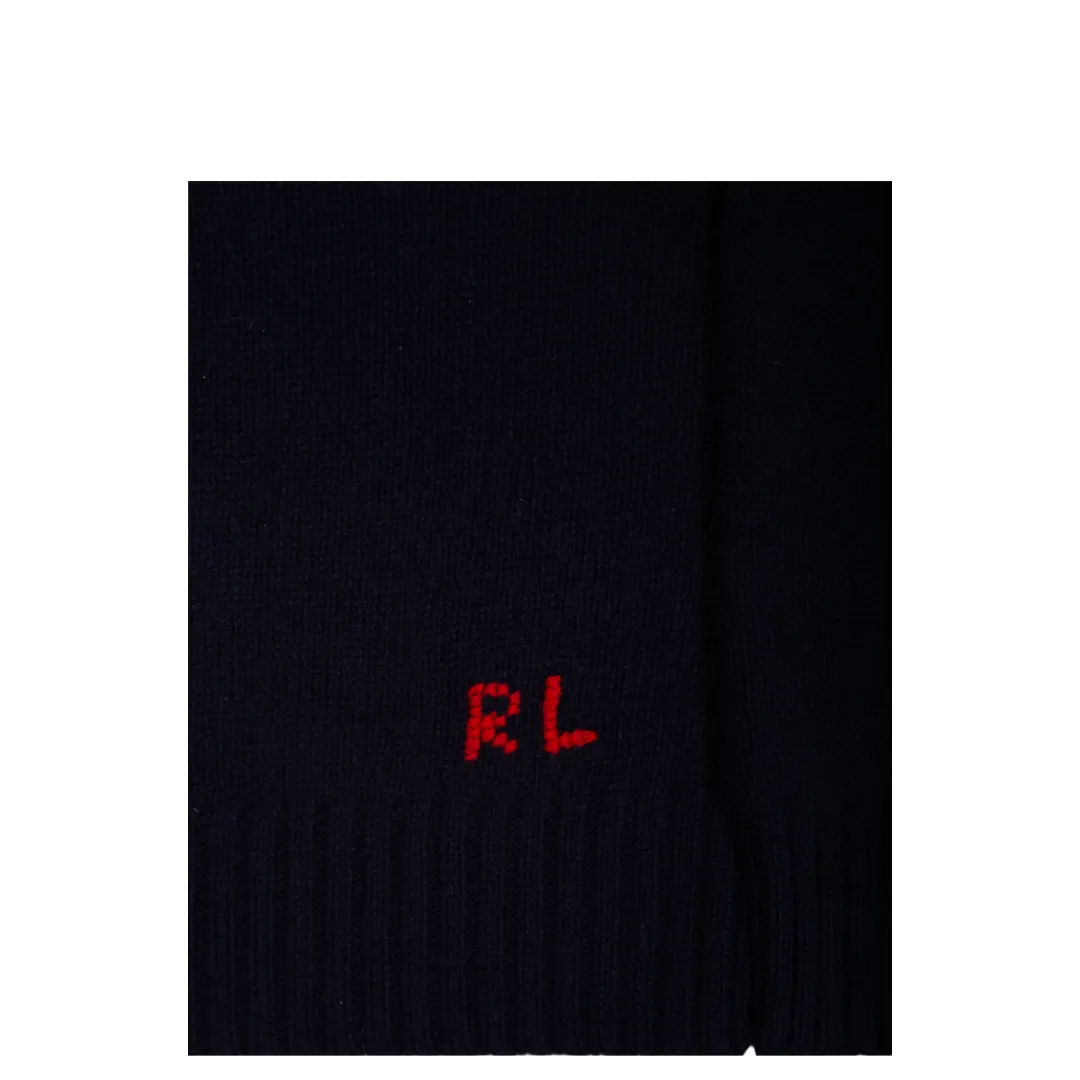 WOOL BLEND POLO BEAR SWEATER NAVY