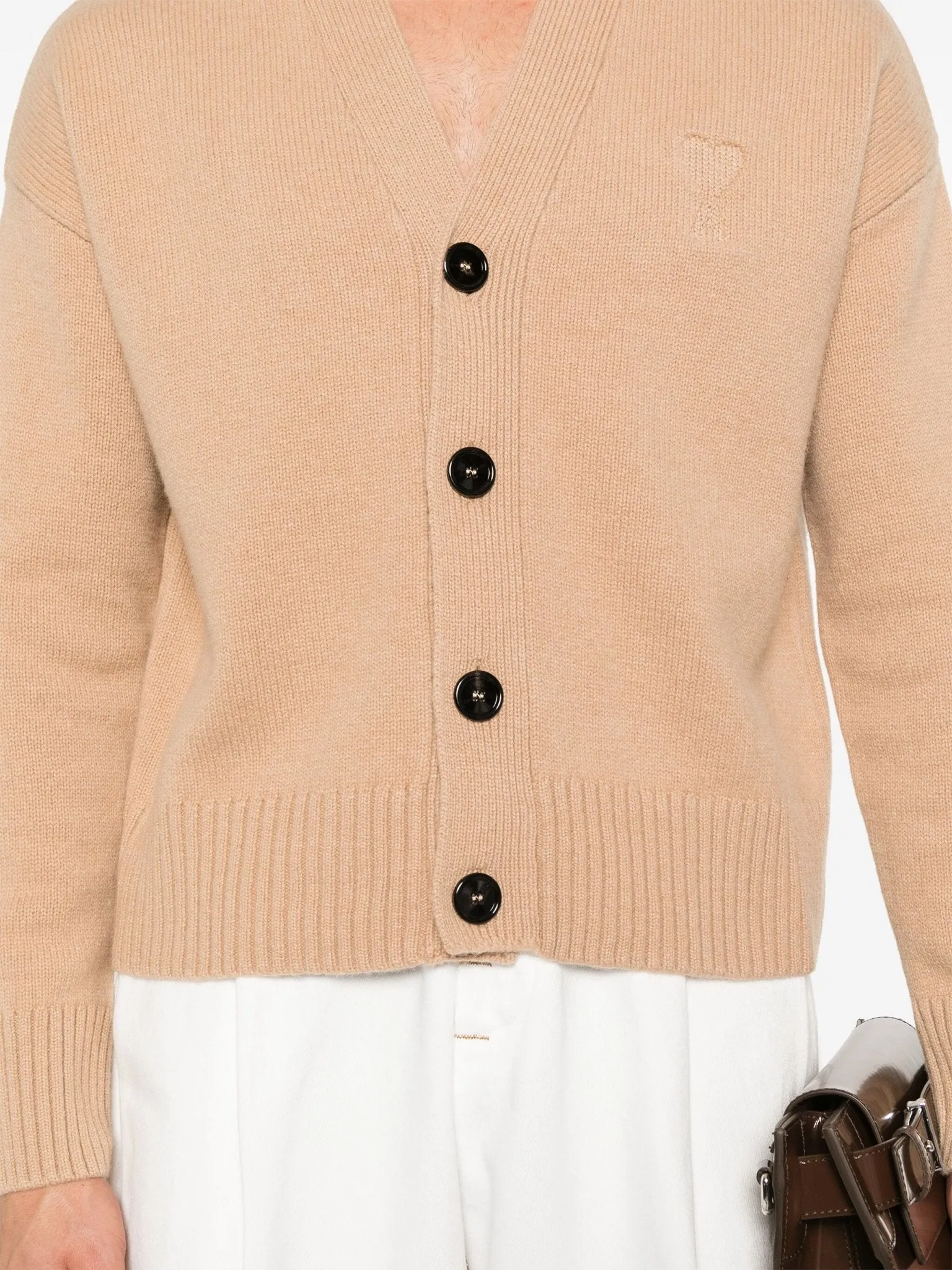 wool-cashmere v-neck cardigan