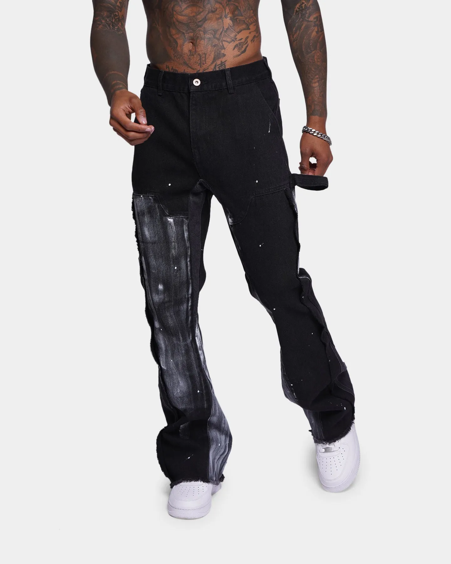 XXIII Frayed Seam Jeans Black