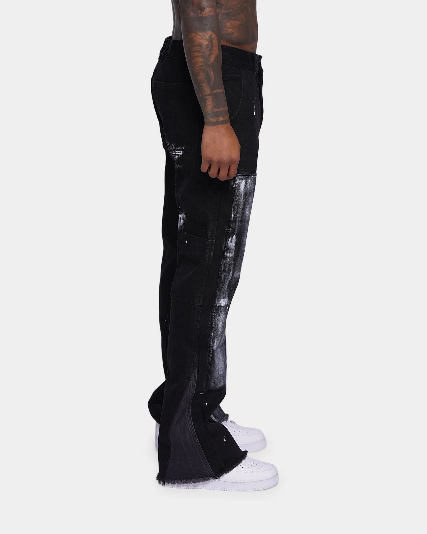 XXIII Frayed Seam Jeans Black