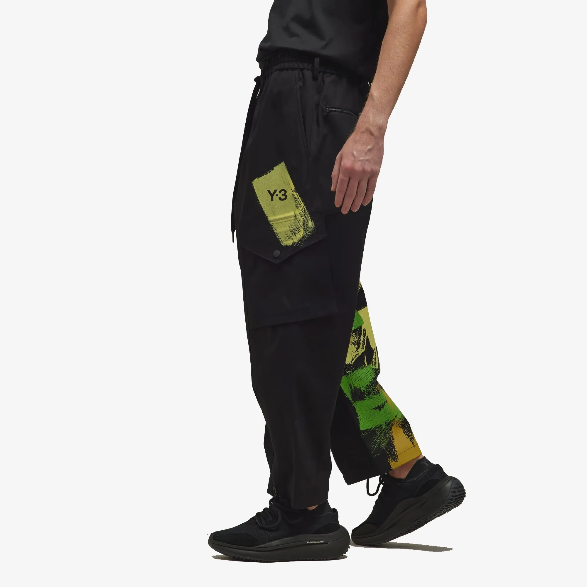 Y-3 | GRAPHIC WORKWEAR PANTS  { BLACK